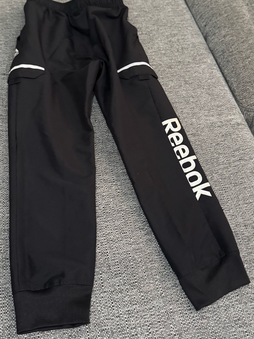 Reebok Black Youth Logo Track Joggers